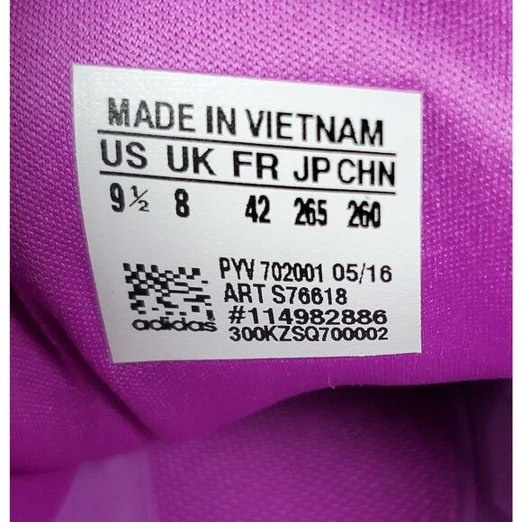 adidas Originals ZX Flux ADV Virtue W Running Shoes Size 9.5 Shock Purple/White - Picture 7 of 7